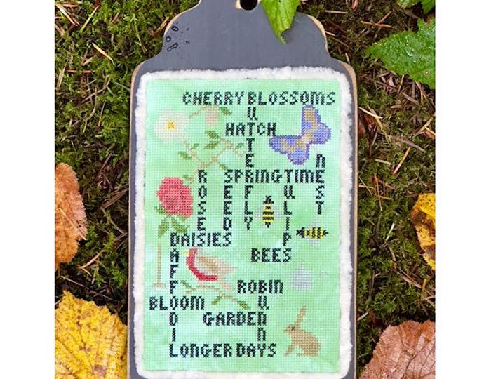 Words to Live By Spring Edition PDF Cross Stitch Pattern | Spring Word Sampler Cross Stitch | Inspirational Spring Decor | Spring Stitching