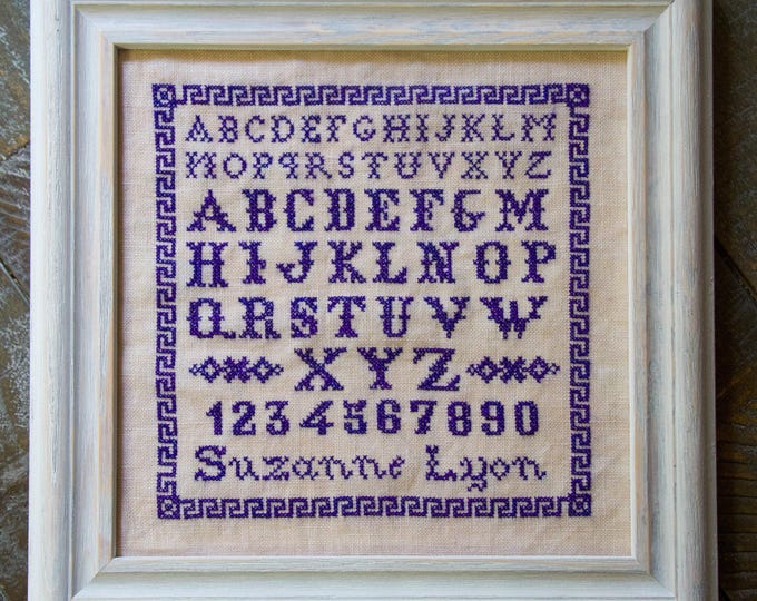Suzanne Lyon Antique Sampler PDF Cross Stitch Pattern | Primitive Sampler Pattern | Antique Reproduction | SamBrie Stitches