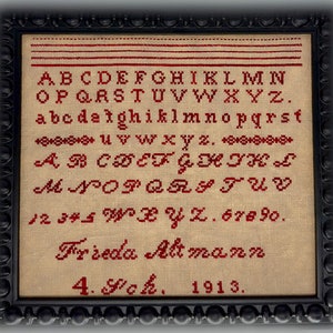 Frieda Altmann 1913 - Reproducción de un muestrario de patrones en PDF para punto de cruz