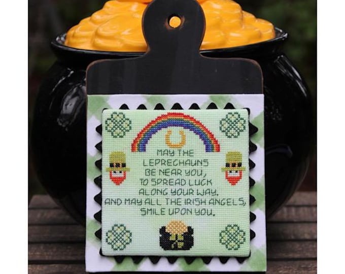 Irish Angels Blessing PDF Cross Stitch Pattern | Irish Blessing Cross Stitch | St Patricks Day Decor | Celtic Quote Cross Stitch