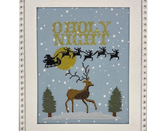 O Holy Night cross stitch PDF chart