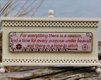 A Time to Stitch Cross Stitch PDF | Ecclesiastes Bible Verse Sampler | Inspirational Quote Cross Stitch | Faith Based Pattern | PDF Chart
