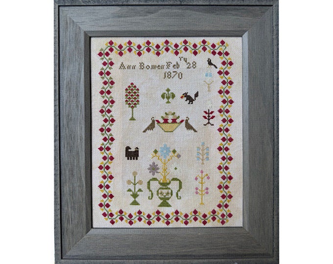 Ann Bowen 1870 - a reproduction sampler pdf chart