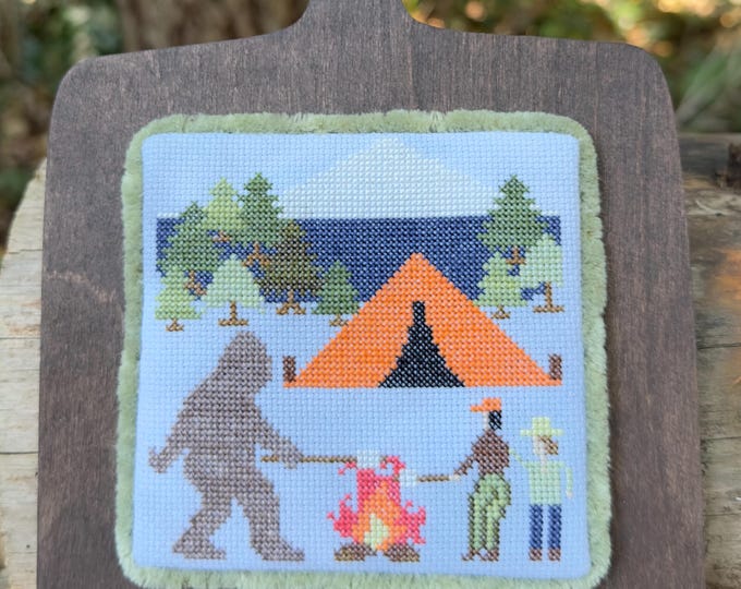 Camping Bigfoot PAPER cross stitch chart