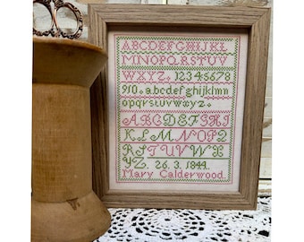 Mary Calderwood 1844- a reproduction sampler PDF chart