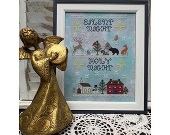 Silent Night cross stitch PDF chart