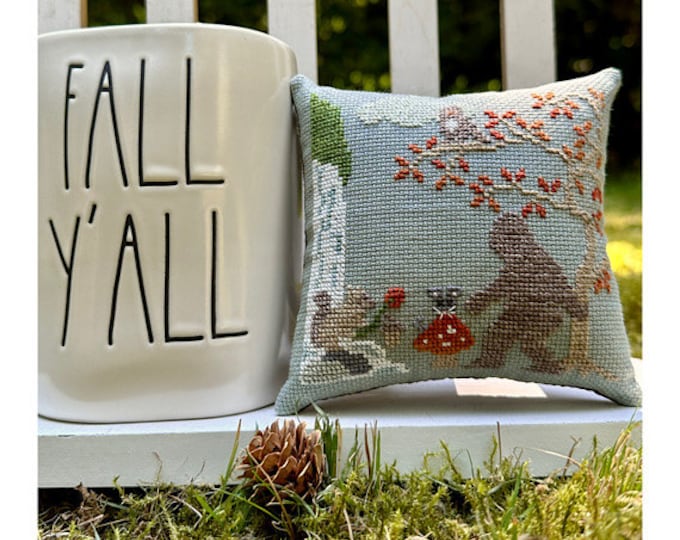Bigfoot in Fall PDF cross stitch chart