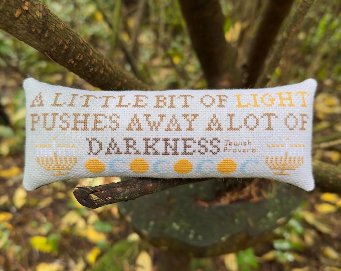 A Little Bit of Light - A Jewish Proverb PDF cross stitch chart