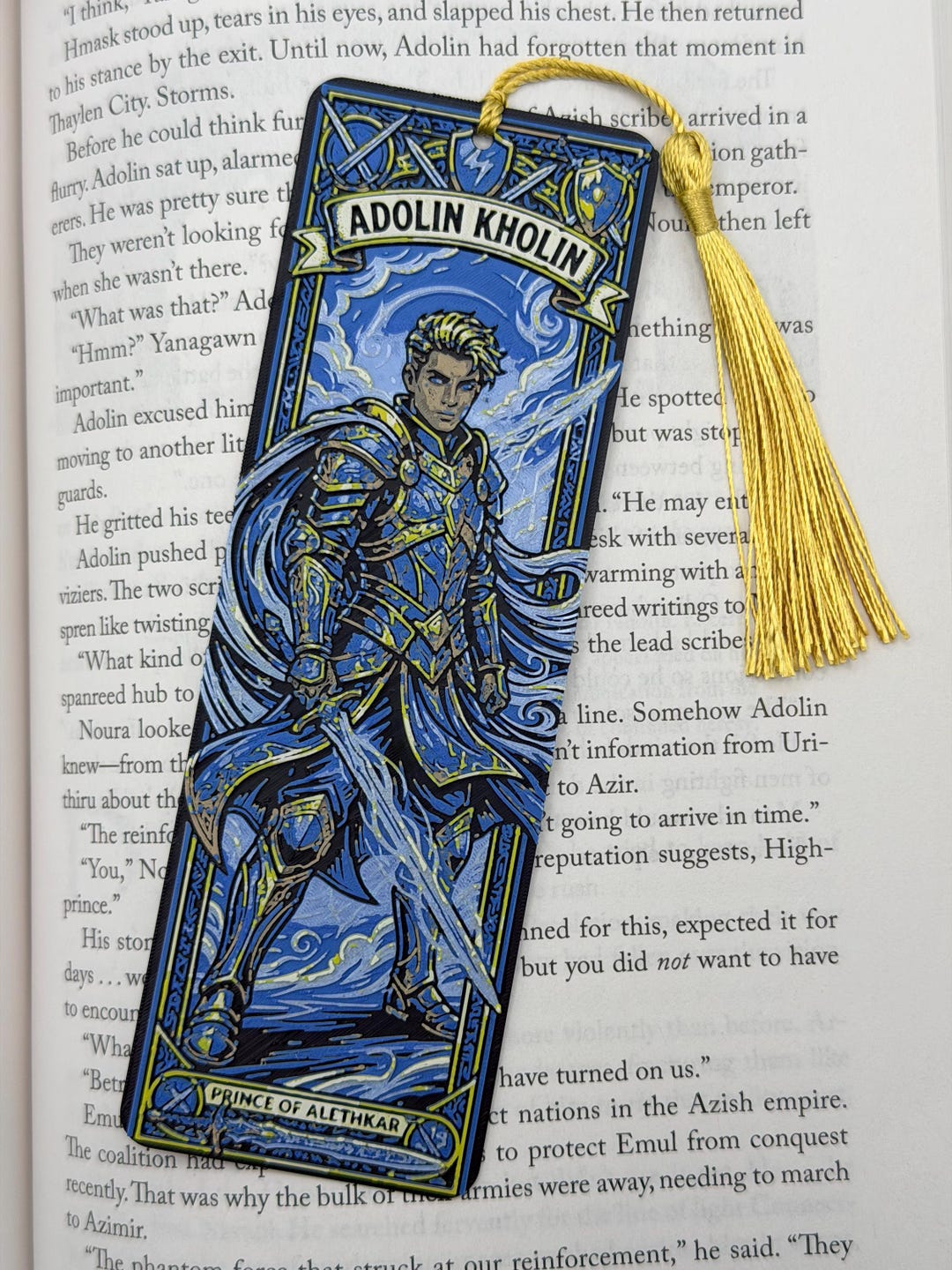 Adolin Kholin Bookmark | Stormlight Archive 3D Printed Fan Art (prince ...