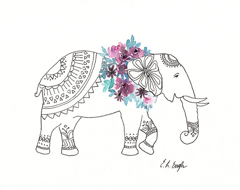 boho elephant nursery