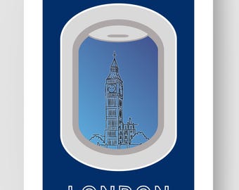 London World Traveler | A4 Frameless Print - White Border