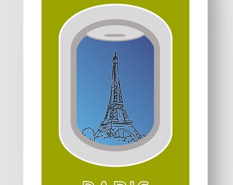 Paris World Traveler | A4 Frameless Print - White Border