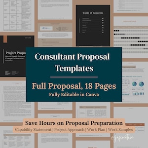 Editable Consulting Proposal Template | Canva Business Services (Digital Download)