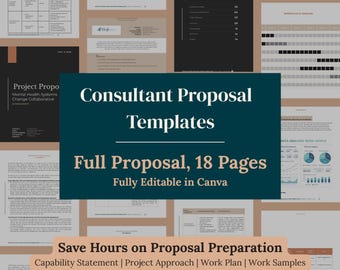 Bearbeitbare Beratung Vorschlag Vorlage | Canva Business Services (Digitaler Download)