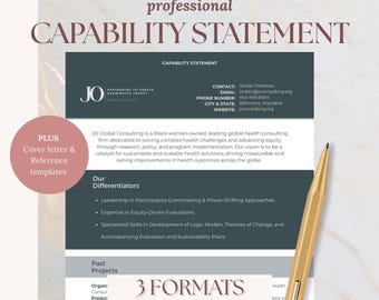 Professionelles Fähigkeits Statement Template Bundle (Anschreiben, Referenz)