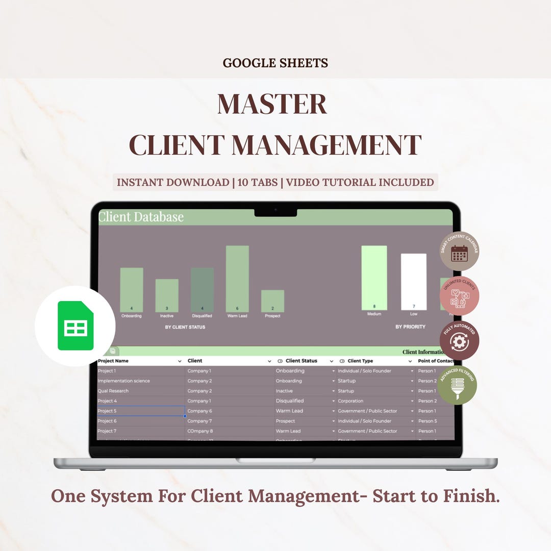 67 Client Consultant Client Management System - Etsy