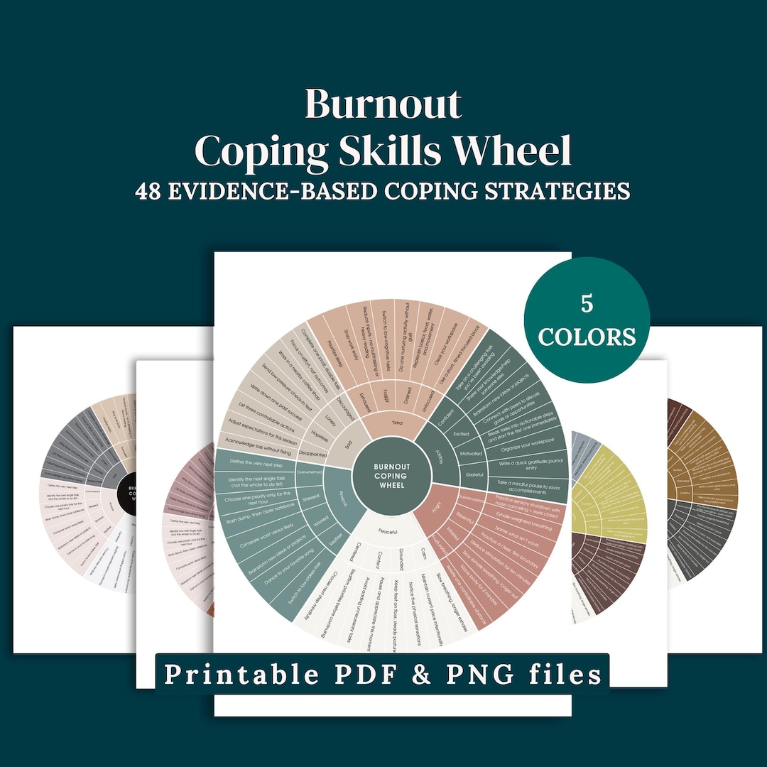 Academic Development Wheel Academic Burnout Coping Skills Wheel Printable - Etsy