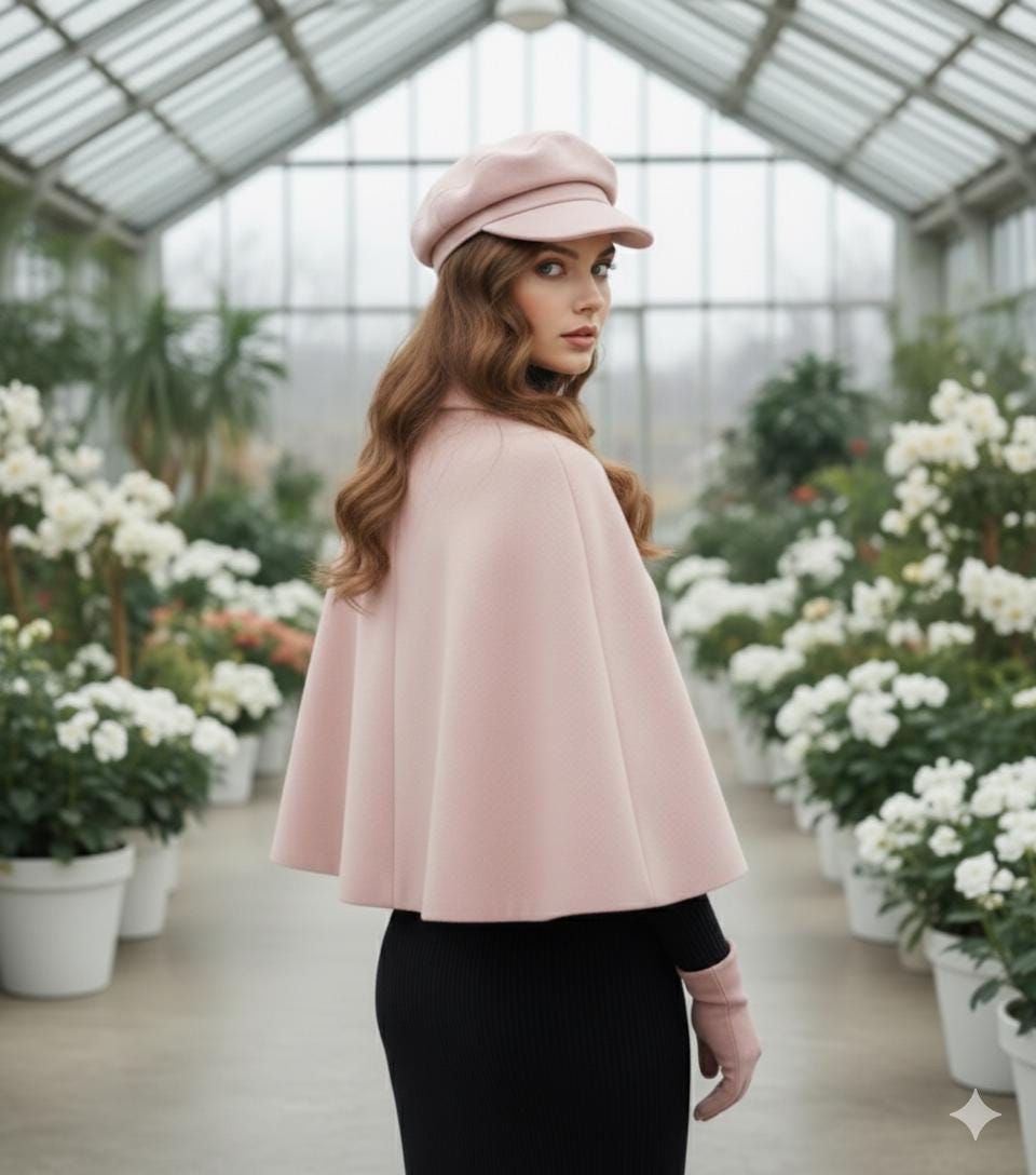 Elegant Cape Short PDF Sewing Pattern | Beginner Friendly Winter Cape ...