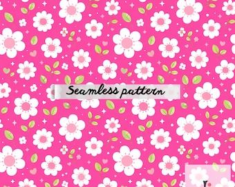 Watercolor Floral Cottage Seamless Pattern JPG, DigitalPaper, Cottagecore Floral Pattern Repeat