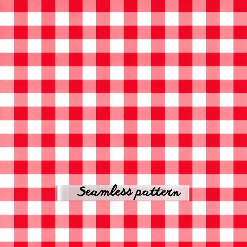 Checkerd Farm Pattern Checkered Pattern Fabric - Etsy