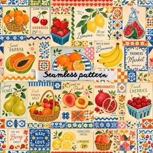 Wzór kuchni w stylu vintage cottage w formacie JPG, powtarzające się różowe kwiatowe wzory do pieczenia, projekt kuchni w stylu rustykalnym Coquette