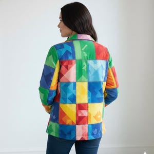 Patchwork Jacket Sewing Pattern PDF | Beginner Friendly Quilted Jacket | Instant Download | Women’s Patchwork Coat Pattern image 4
