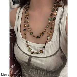 Bohemian Shell Beaded Double Layer Ketting Vintage Long Jewelry