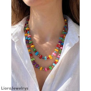 Colorful Shell Beaded Double Layer Ketting Bohemian Vintage Jewelry