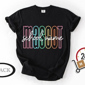 Comfort Colors Custom Mascot School Name Shirt, Personalized School Tee, Back To School Teacher Student Shirt, Mascot Team Tee