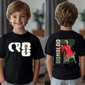 Cristiano Ronaldo Kids T-Shirt, CR7 Portugal Soccer Jersey, Youth Football Fan Apparel image 6