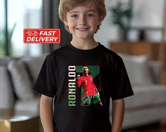 Camiseta de Cristiano Ronaldo, camiseta de fútbol juvenil Ronaldo 7, camiseta juvenil de fútbol, camiseta de aficionado de Ronaldo, camiseta de fútbol infantil Ronaldo