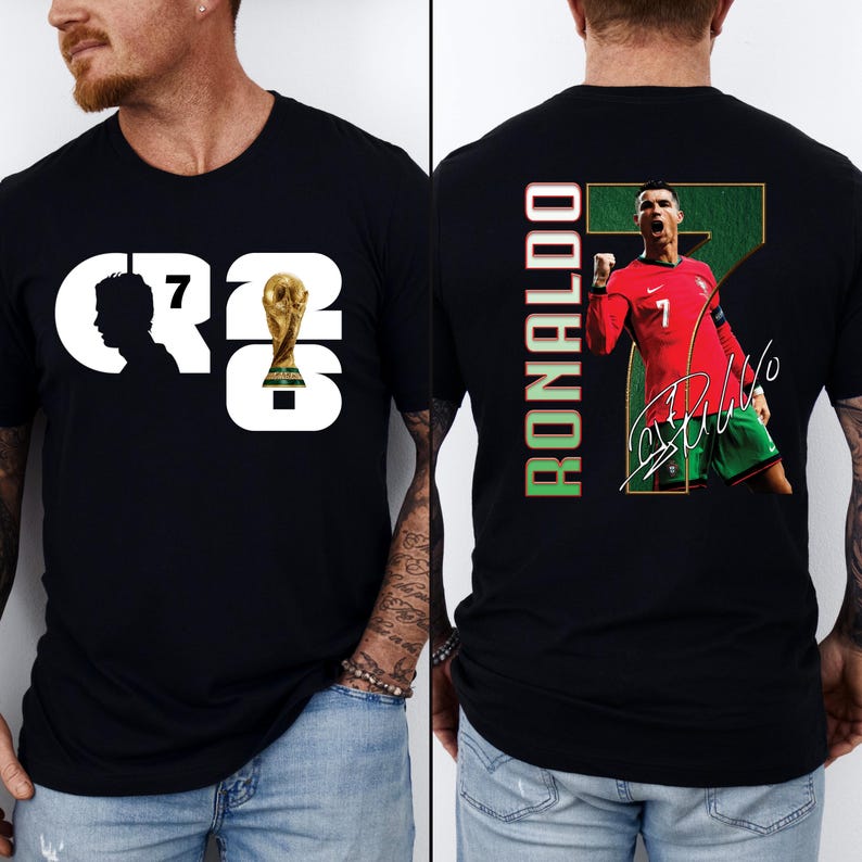 Cristiano Ronaldo Kids T-Shirt, CR7 Portugal Soccer Jersey, Youth Football Fan Apparel image 11