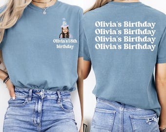 Comfort Colors Funny Birthday Shirt, Birthday Photo Shirts, Custom Face Birthday Shirt, Custom Photo Shirt, Face Shirt