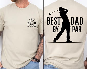 Camisa de golf Comfort Colors® personalizada para papá, regalo del Día del Padre "Dad By Par"