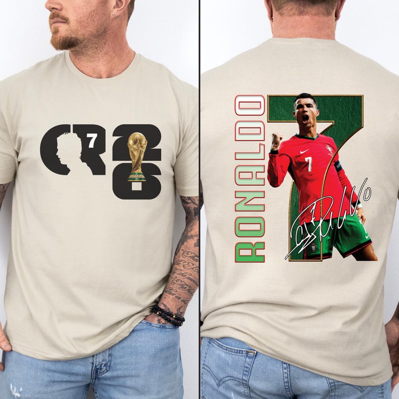Cristiano Ronaldo Kids T-Shirt, CR7 Portugal Soccer Jersey, Youth Football Fan Apparel image 10