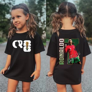 Cristiano Ronaldo Kids T-Shirt, CR7 Portugal Soccer Jersey, Youth Football Fan Apparel image 9