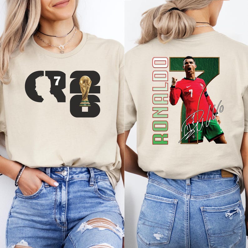 Cristiano Ronaldo Kids T-Shirt, CR7 Portugal Soccer Jersey, Youth Football Fan Apparel image 14
