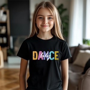 Custom Girls Dance Shirt, Teen Dance Tee, Personalized Name Dancer Tee, Kids Dance Class Tee