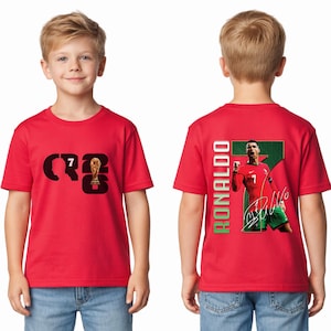 Cristiano Ronaldo Kids T-Shirt, CR7 Portugal Soccer Jersey, Youth Football Fan Apparel image 5