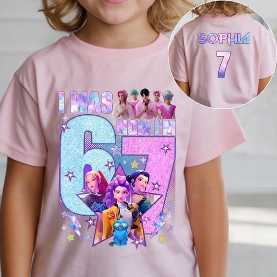 Custom I Was 6 Now Im 7 Birthday Shirt, Personalized Six Seven Birthday, 7th Birthday Girl