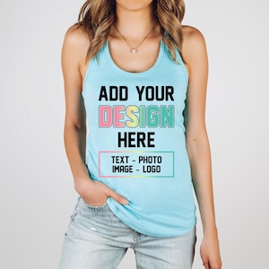 Custom Logo Tank Top, Mens/Womens Tanks for Summer, Custom Text Tank Gift, Personalized Photo Tank, Beach Tank for Fitness, Your Design Tank