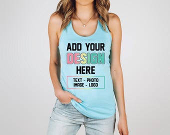 Custom Logo Tank Top, Mens/Womens Tanks for Summer, Custom Text Tank Gift, Personalized Photo Tank, Beach Tank for Fitness, Your Design Tank