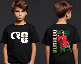 Camiseta infantil de Cristiano Ronaldo, camiseta de fútbol CR7 de Portugal, ropa juvenil para aficionados al fútbol