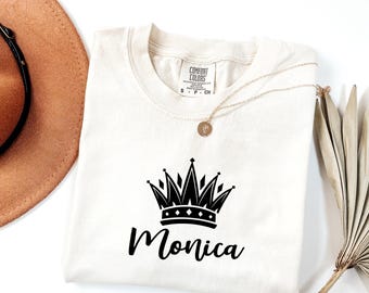 Comfort Colors® Custom Queen T-shirt, Personalized Queen Gift T-shirt, Birthday Party Tee, Queen Name Shirt