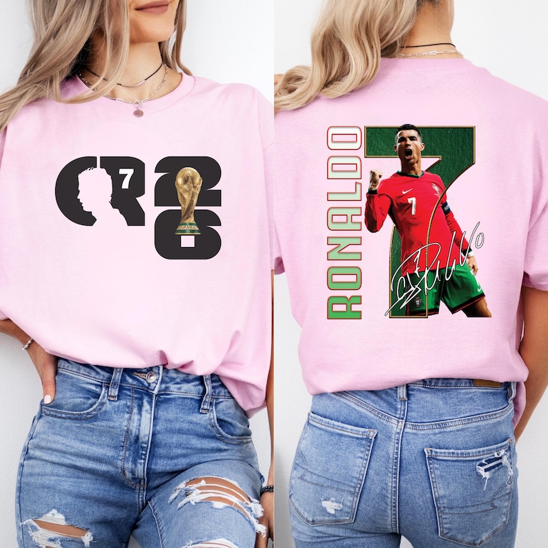 Cristiano Ronaldo Kids T-Shirt, CR7 Portugal Soccer Jersey, Youth Football Fan Apparel image 13