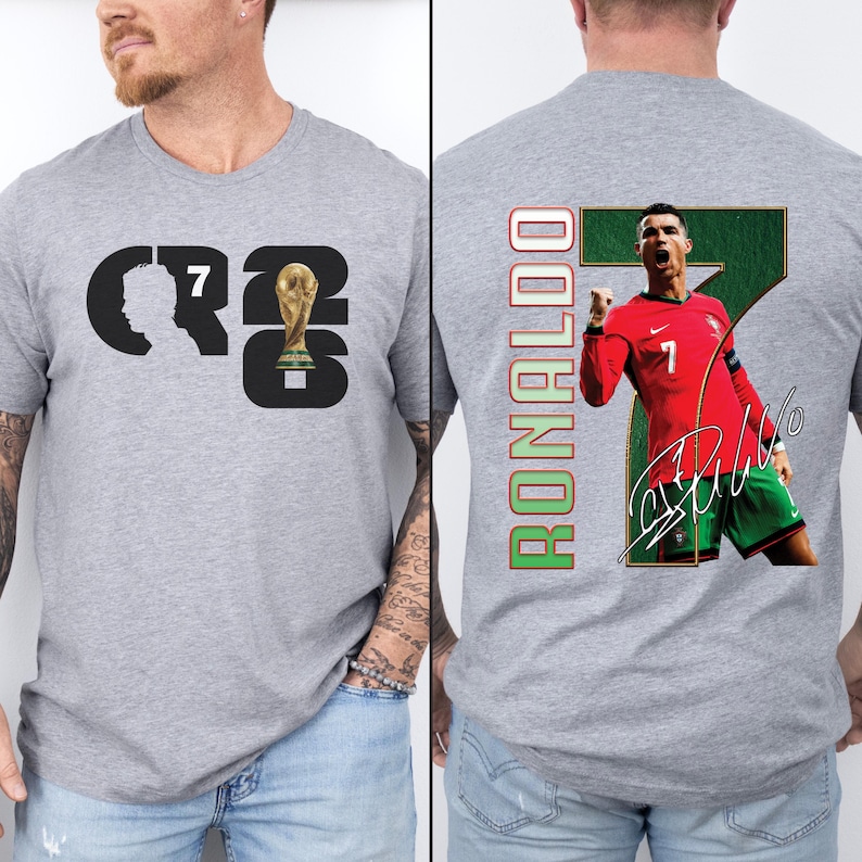 Cristiano Ronaldo Kids T-Shirt, CR7 Portugal Soccer Jersey, Youth Football Fan Apparel image 12