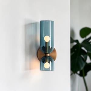 Nordic Glass Wall Lamp – Minimalist Metal Sconce – Modern LED Wall Light – Scandinavian Bedside Lamp – Living Room & Hallway Lighting