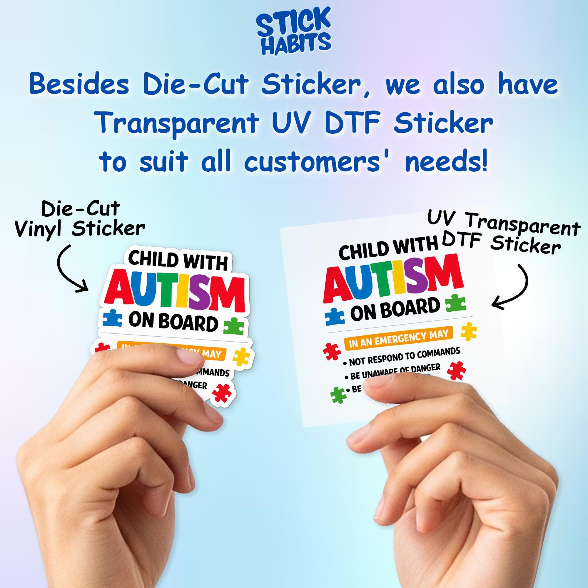 Child With Autism on Board Sticker Funny Child on Board Sticker, Autism ...
