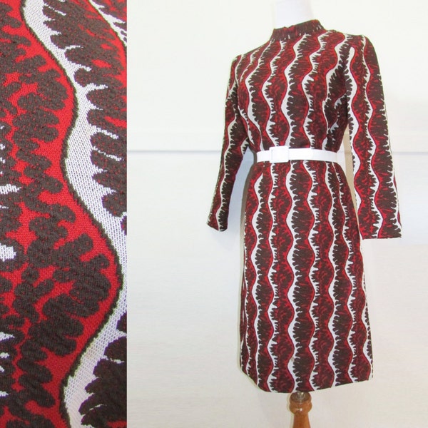 60s Knit Dress 1960s Vintage Large