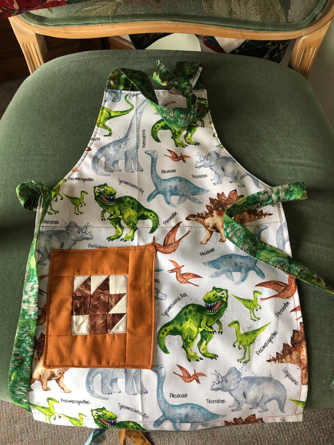 Dinosaur kids aprons art smocks Etsy